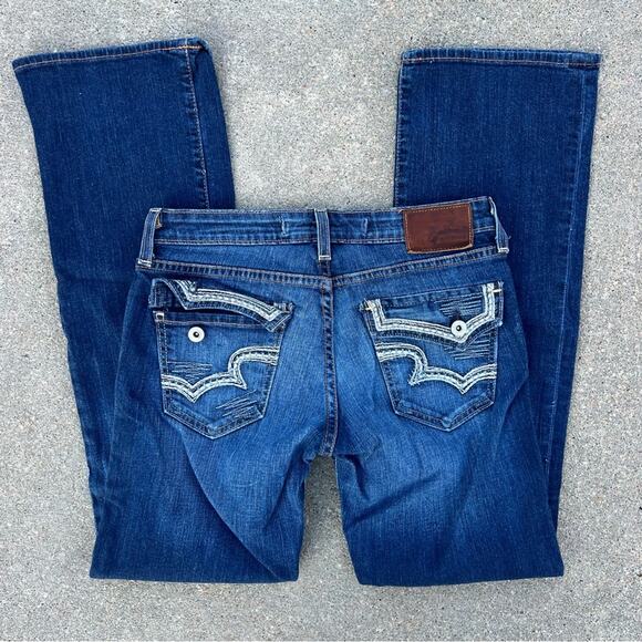 Big Star Remy Low Rise Fit Boot Cut Flap Pocket Jeans 28R - Picture 1 of 7
